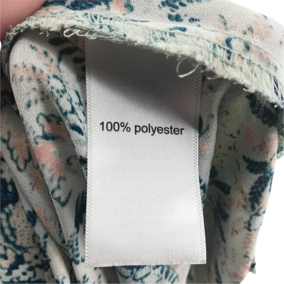 Maurices Sheer Popover Boho Blouse Size S Ethnic Floral Paisley 3/4 Sleeves - Picture 12 of 12